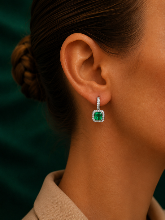 Naušnice Emerald glow