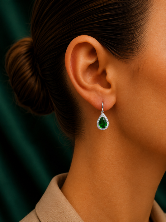 Naušnice Emerald Drop