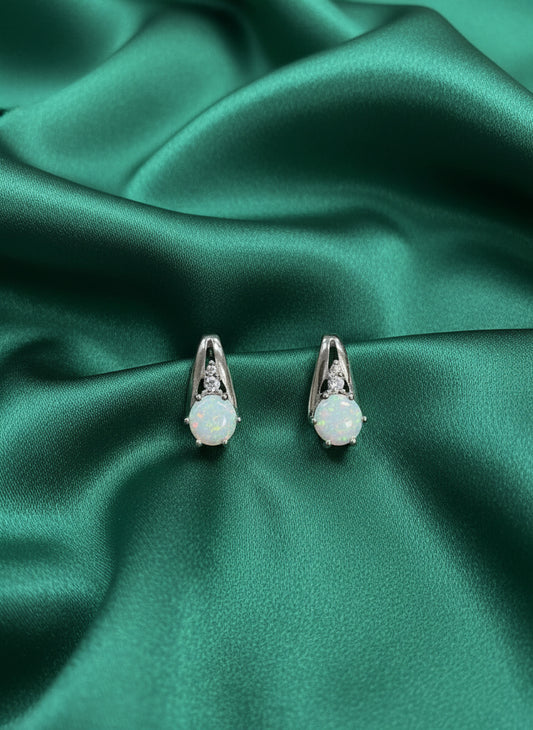 Naušnice Bijeli Opal