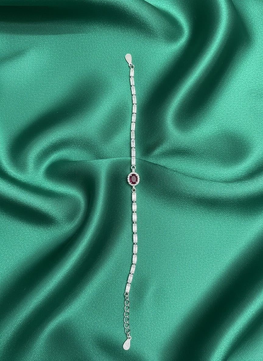 Narukvica Tenis crveni kamen